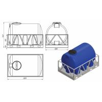 Емкость H 2000л в обрешетке