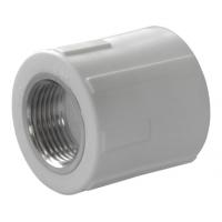 Муфта комбинированная PPRC d32x3/4" ВР белая Политэк