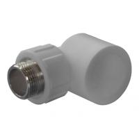 Угольник комбинированный PPRC d32х3/4" НР белый Политэк