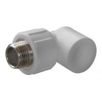 Угольник комбинированный PPRC d20х1/2" НР белый Политэк