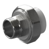Муфта разъемная PPRC d25х3/4" НР белая Политэк
