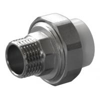 Муфта разъемная PPRC d20х1/2" НР белая Политэк