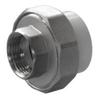 Муфта разъемная PPRC d32х3/4" ВР белая Политэк