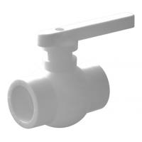 Кран шаровой PPRC d50 белый Политэк