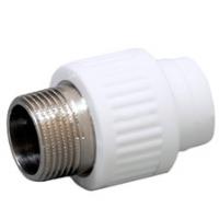 Муфта комбинированная PPRC d40х1 1/4" НР белая Fusitek