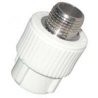 Муфта комбинированная PPRC d25х1/2" НР белая FORA by TEBO