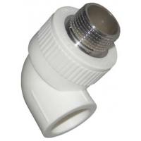 Угольник комбинированный PPRC d32х3/4" НР белый FORA by TEBO