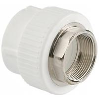 Муфта комбинированная PPRC d75х2 1/2" ВР (под ключ) белая TEBO