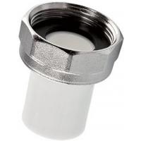 Штуцер с накидной гайкой  PPRC d25х1/2" ВР белый TEBO