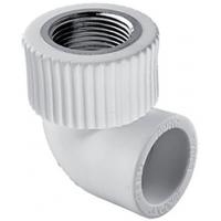 Угольник комбинированный PPRC d20х1/2" ВР белый TEBO