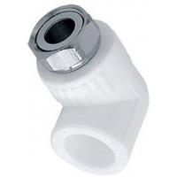 Угольник с накидной гайкой  PPRC d20х1/2" (мет.штуцер) ВР белый TEBO