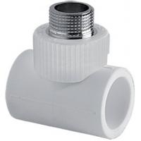 Тройник комбинированный PPRC d25х3/4" НР белый TEBO