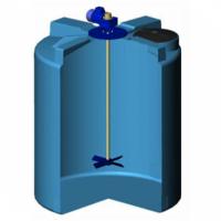 Емкость Т 2000 синий с двухуровневой лопастной мешалкой