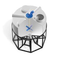 Емкость в обрешетке KV 3000 с лопастной мешалкой