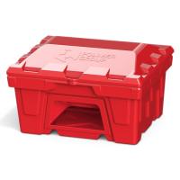 Ящик с крышкой 250 л с дозатором красный