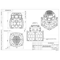 Пластиковый колодец КН 1000 H1100 с крышкой D 560 мм, с кабельными стойками