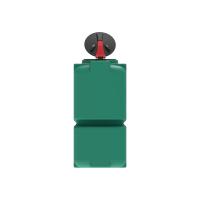 Емкость ST 2000л с откидной крышкой зеленая