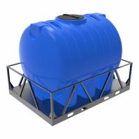 Емкость HR 5000 л New с откидной крышкой синяя в обрешетке