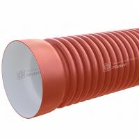 Труба гофрированная двухслойная с раструбом FDplast SN6 d368/315 РЫЖАЯ