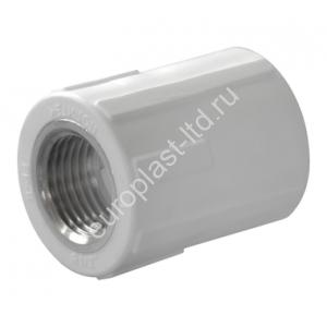 Муфта комбинированная PPRC d25x1/2" ВР белая Политэк - Изображение 1