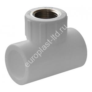 Тройник комбинированный PPRC d25х1/2" ВР белый Политэк - Изображение 1