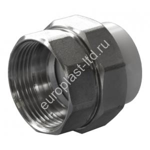 Муфта разъемная PPRC d32х1 1/4" ВР белая Политэк - Изображение 1