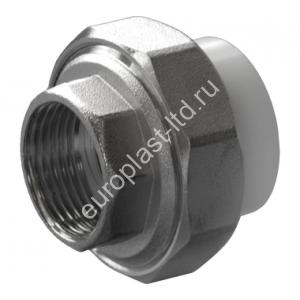 Муфта разъемная PPRC d25х3/4" ВР белая Политэк - Изображение 1