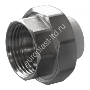 Муфта разъемная PPRC d20х1" ВР белая Политэк - Изображение 1