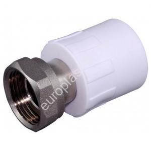 Муфта с накидной гайкой  PPRC d20х3/4" ВР белая Политэк - Изображение 1