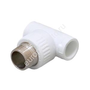 Тройник комбинированный PPRC d20х1/2" НР белый Fusitek - Изображение 1
