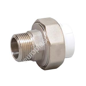 Муфта разъемная PPRC d32х1" НР белая Fusitek - Изображение 1