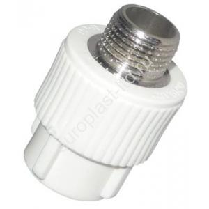 Муфта комбинированная PPRC d32х3/4" НР белая FORA by TEBO - Изображение 1