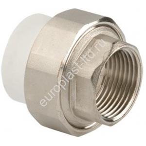 Муфта разъемная PPRC d50х1 1/2" ВР белая TEBO - Изображение 1