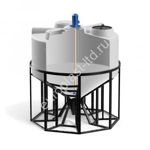 Емкость в обрешетке KV 3000 с пропеллерной мешалкой - Изображение 1