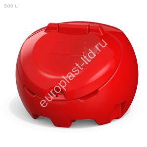 Ящик с крышкой 500 л красный PREMIUM - Изображение 1