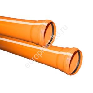Труба гладкая 110x3,4x1000 ПП наружная канализация VALFEX - Изображение 1